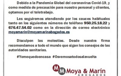 Comunicado Moya Marín Covid-19
