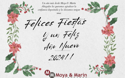 Felices Fiestas y Feliz Año 2024 Moya & Marin Abogados